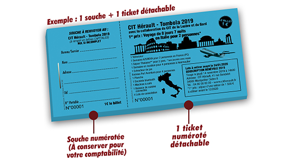 tickets détachables