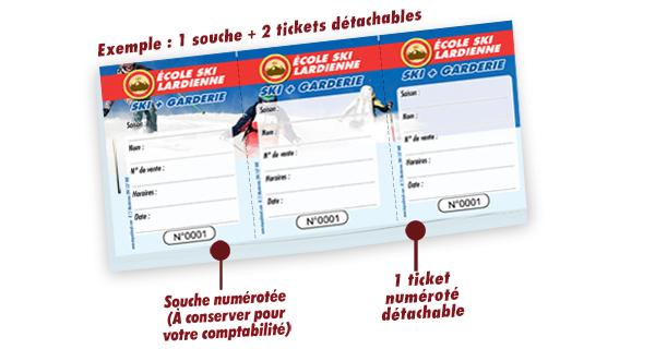 tickets numérotés personnalisés Lardienne