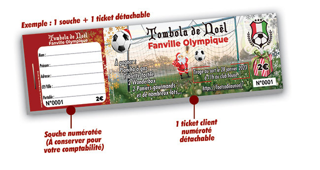 Tombola de Noël football