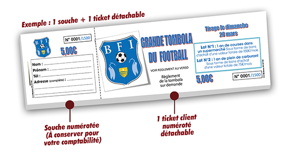 tombola ticket football