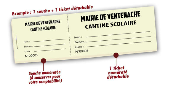 modele ticket repas scolaire Ventenache