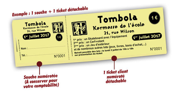 imprimer tombola kermesse pas cher Wilson